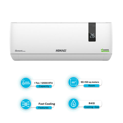 Homage 1 ton inverter AC - 75% Saving- with 10 years compressor warranty.