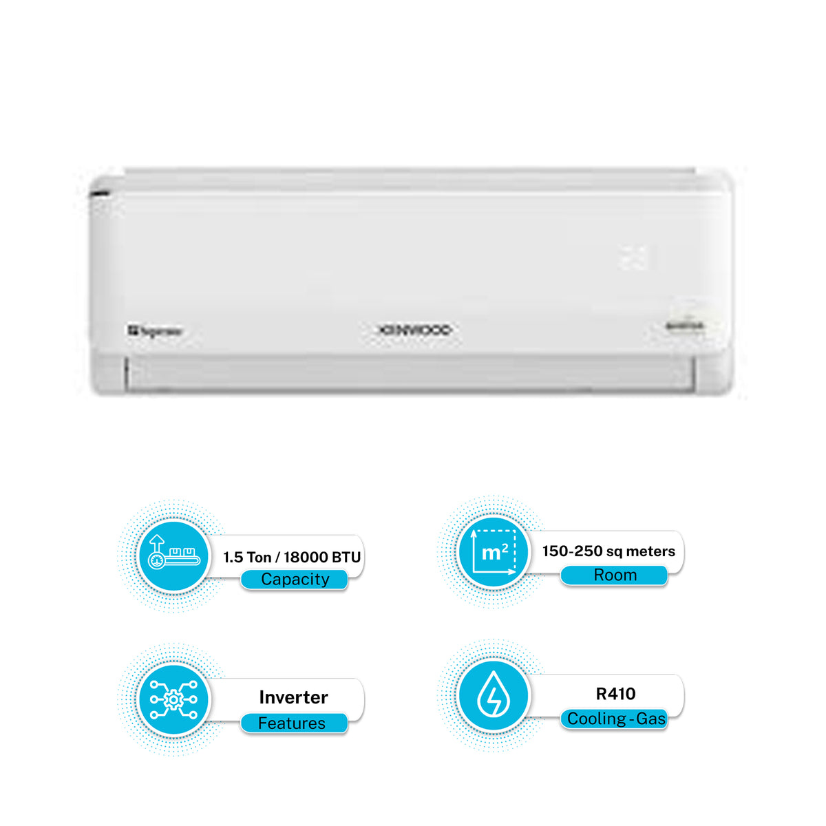 Kenwood 1.5 Ton DC Inverter with up to 60% Saving Split Heat & Cool.